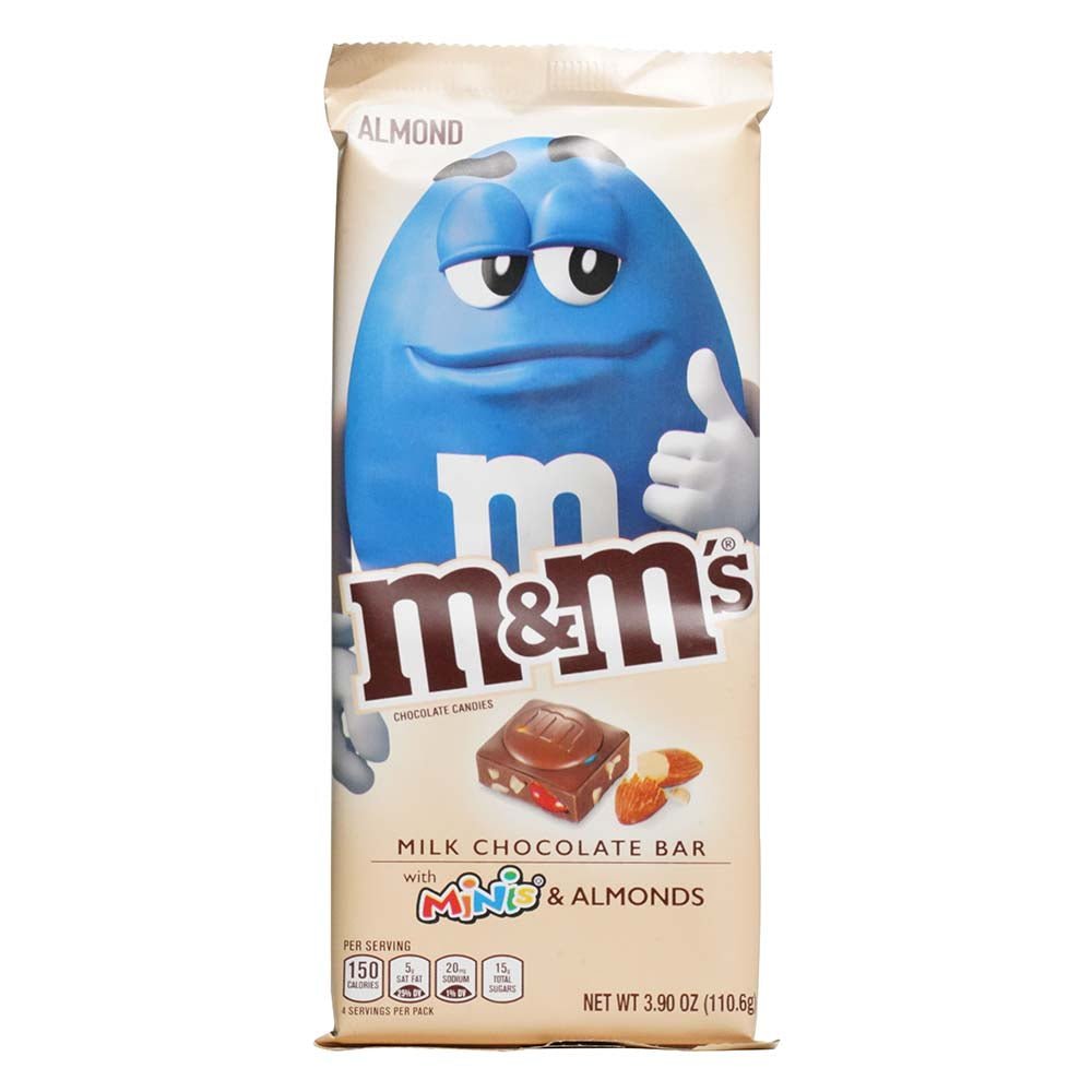 M&Ms Milk Chocolate Bar, with Minis & Crisp Rice - 3.80 oz