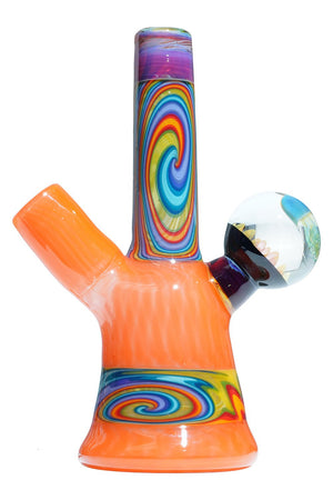 Mauka Glass Orange Rainbow WigWag w/ Jelly Fish Marble | Stogz | Find Your High
