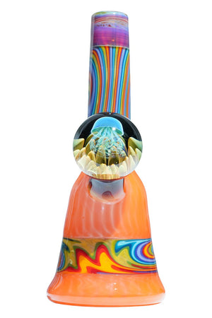 Mauka Glass Orange Rainbow WigWag w/ Jelly Fish Marble | Stogz | Find Your High