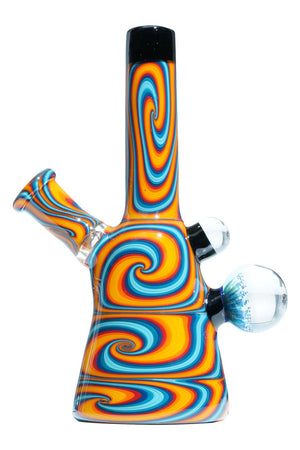 Mauka Glass Orange Teal WigWag w/Opal & Seaweed Marbles | Stogz | Find Your High