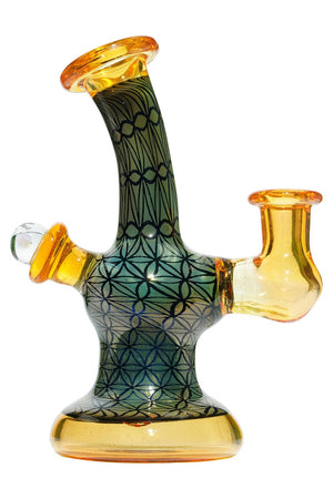 Pi Glass Flower Pattern Gold Rig | Stogz | Find Your High